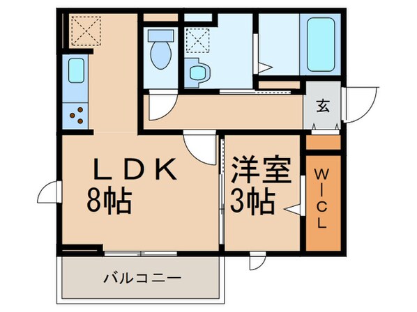 Ｄ-ｒｏｏｍ　Ｆ.京町の物件間取画像